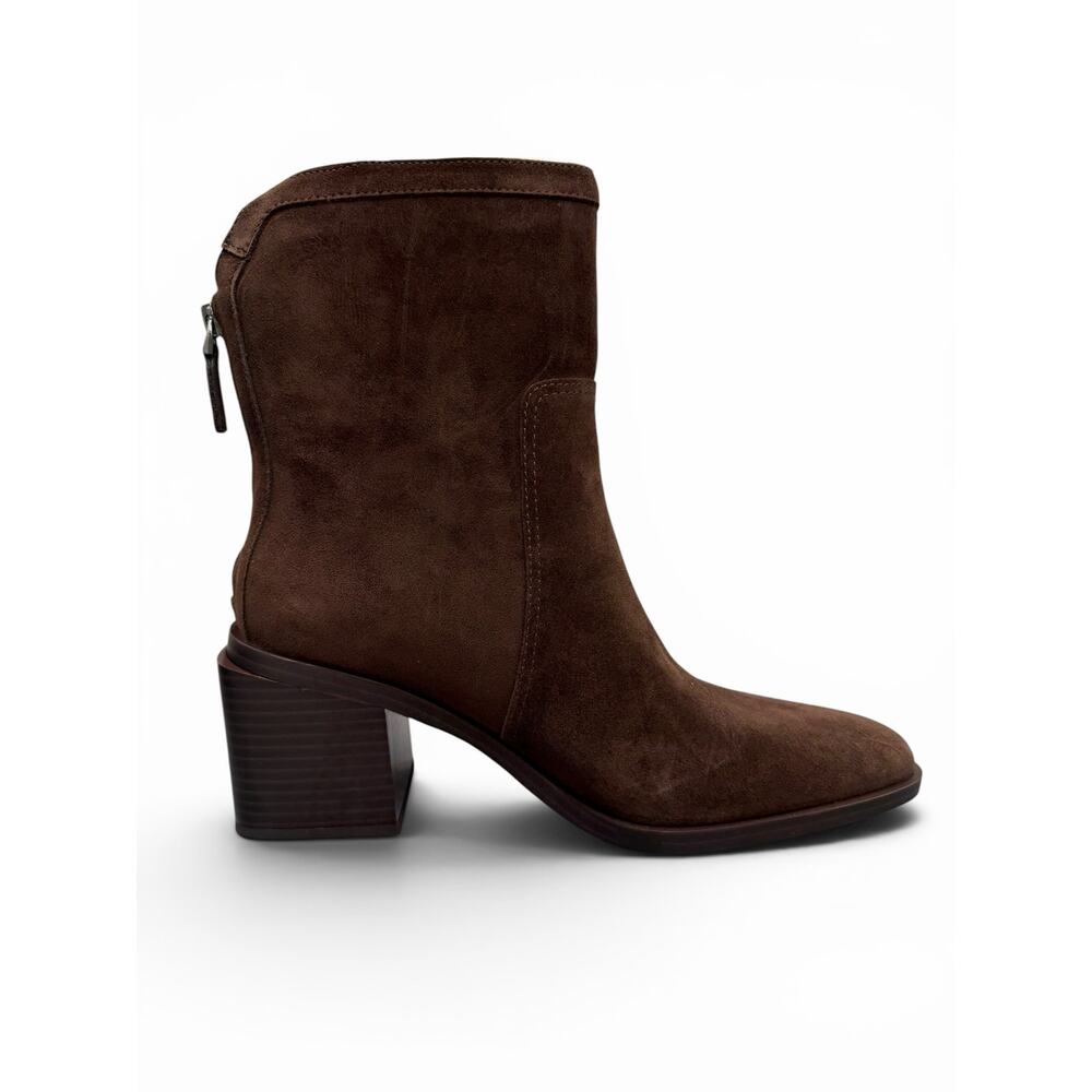 Vince Camuto Kortimy Root Beer Suede Booties Women’s 7.5 NIB - Picture 11 of 12